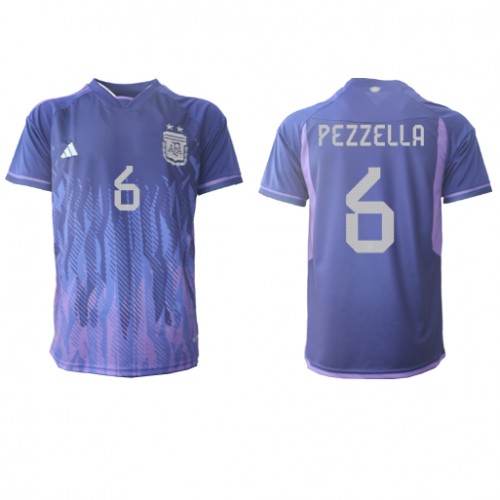 Maillot de foot Argentine German Pezzella #6 Extérieur Monde 2022 Manches Courte